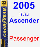 Passenger Wiper Blade for 2005 Isuzu Ascender - Premium