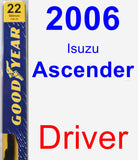 Driver Wiper Blade for 2006 Isuzu Ascender - Premium