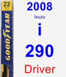 Driver Wiper Blade for 2008 Isuzu i-290 - Premium