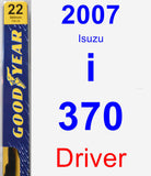 Driver Wiper Blade for 2007 Isuzu i-370 - Premium