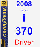 Driver Wiper Blade for 2008 Isuzu i-370 - Premium