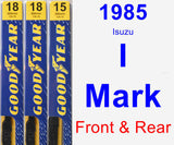 Front & Rear Wiper Blade Pack for 1985 Isuzu I-Mark - Premium