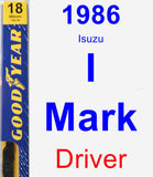 Driver Wiper Blade for 1986 Isuzu I-Mark - Premium