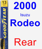 Rear Wiper Blade for 2000 Isuzu Rodeo - Premium