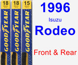 Front & Rear Wiper Blade Pack for 1996 Isuzu Rodeo - Premium