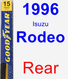 Rear Wiper Blade for 1996 Isuzu Rodeo - Premium