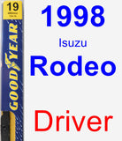 Driver Wiper Blade for 1998 Isuzu Rodeo - Premium