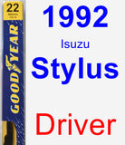 Driver Wiper Blade for 1992 Isuzu Stylus - Premium