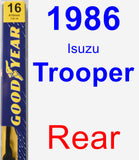 Rear Wiper Blade for 1986 Isuzu Trooper - Premium