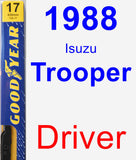 Driver Wiper Blade for 1988 Isuzu Trooper - Premium