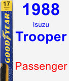 Passenger Wiper Blade for 1988 Isuzu Trooper - Premium