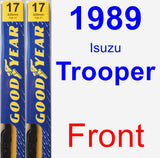 Front Wiper Blade Pack for 1989 Isuzu Trooper - Premium