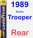 Rear Wiper Blade for 1989 Isuzu Trooper - Premium