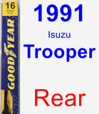 Rear Wiper Blade for 1991 Isuzu Trooper - Premium