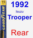 Rear Wiper Blade for 1992 Isuzu Trooper - Premium