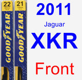 Front Wiper Blade Pack for 2011 Jaguar XKR - Premium