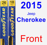 Front Wiper Blade Pack for 2015 Jeep Cherokee - Premium