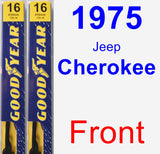 Front Wiper Blade Pack for 1975 Jeep Cherokee - Premium