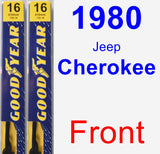 Front Wiper Blade Pack for 1980 Jeep Cherokee - Premium