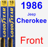 Front Wiper Blade Pack for 1986 Jeep Cherokee - Premium