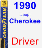 Driver Wiper Blade for 1990 Jeep Cherokee - Premium