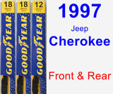 Front & Rear Wiper Blade Pack for 1997 Jeep Cherokee - Premium