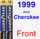 Front Wiper Blade Pack for 1999 Jeep Cherokee - Premium