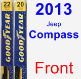 Front Wiper Blade Pack for 2013 Jeep Compass - Premium