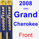 Front Wiper Blade Pack for 2008 Jeep Grand Cherokee - Premium