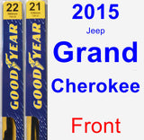 Front Wiper Blade Pack for 2015 Jeep Grand Cherokee - Premium