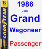 Passenger Wiper Blade for 1986 Jeep Grand Wagoneer - Premium