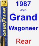 Rear Wiper Blade for 1987 Jeep Grand Wagoneer - Premium