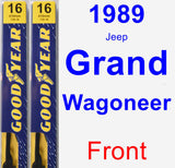 Front Wiper Blade Pack for 1989 Jeep Grand Wagoneer - Premium