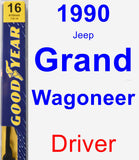 Driver Wiper Blade for 1990 Jeep Grand Wagoneer - Premium