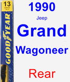 Rear Wiper Blade for 1990 Jeep Grand Wagoneer - Premium