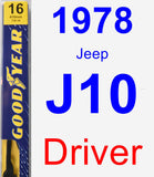 Driver Wiper Blade for 1978 Jeep J10 - Premium