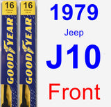 Front Wiper Blade Pack for 1979 Jeep J10 - Premium