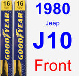 Front Wiper Blade Pack for 1980 Jeep J10 - Premium