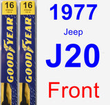 Front Wiper Blade Pack for 1977 Jeep J20 - Premium