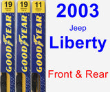 Front & Rear Wiper Blade Pack for 2003 Jeep Liberty - Premium