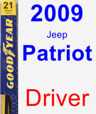 Driver Wiper Blade for 2009 Jeep Patriot - Premium