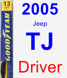 Driver Wiper Blade for 2005 Jeep TJ - Premium