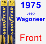 Front Wiper Blade Pack for 1975 Jeep Wagoneer - Premium