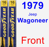 Front Wiper Blade Pack for 1979 Jeep Wagoneer - Premium