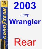 Rear Wiper Blade for 2003 Jeep Wrangler - Premium