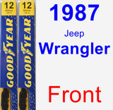 Front Wiper Blade Pack for 1987 Jeep Wrangler - Premium