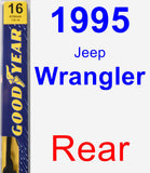 Rear Wiper Blade for 1995 Jeep Wrangler - Premium