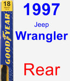 Rear Wiper Blade for 1997 Jeep Wrangler - Premium