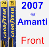 Front Wiper Blade Pack for 2007 Kia Amanti - Premium