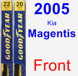 Front Wiper Blade Pack for 2005 Kia Magentis - Premium